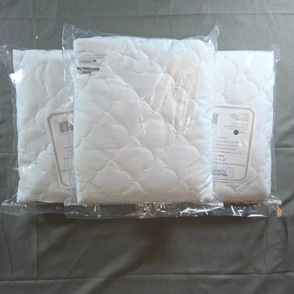 3pk American Baby Company Waterproof Quilted Playard Mattress Pad Cover 27x39